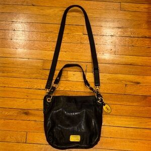 Fossil Black Leather Cargo Purse